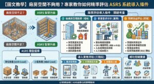 Read more about the article 【圖文教學】廠房空間不夠用？專家教你如何精準評估 ASRS 系統導入條件